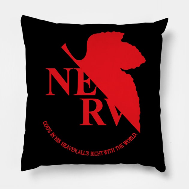 NERV logo Pillow by kaliyuga