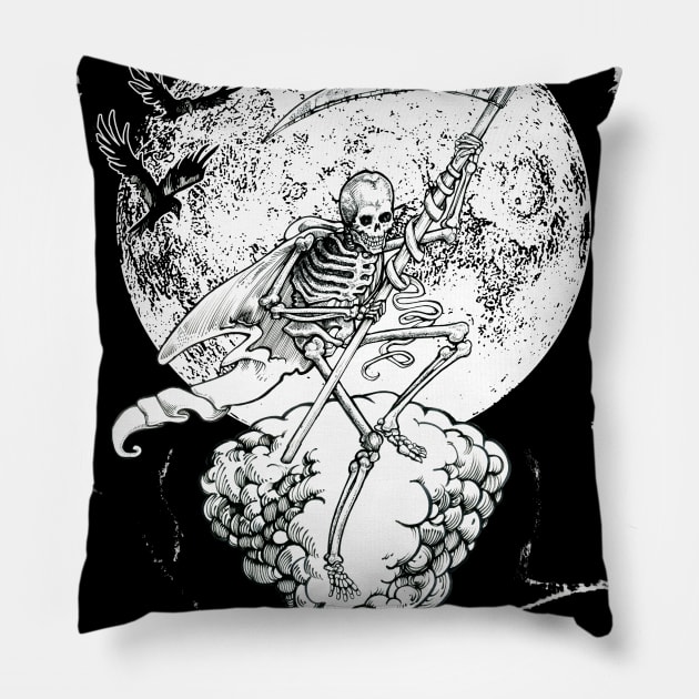 DEATH TAROT 13 GOTHIC GRIM REAPER Pillow by Esoteric Origins