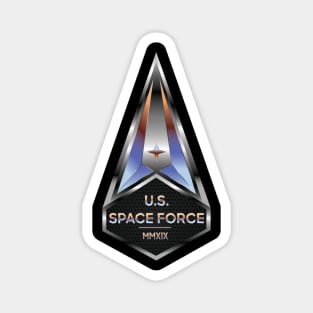 Space Force Official Service Patch -Metallic Colored Version Magnet