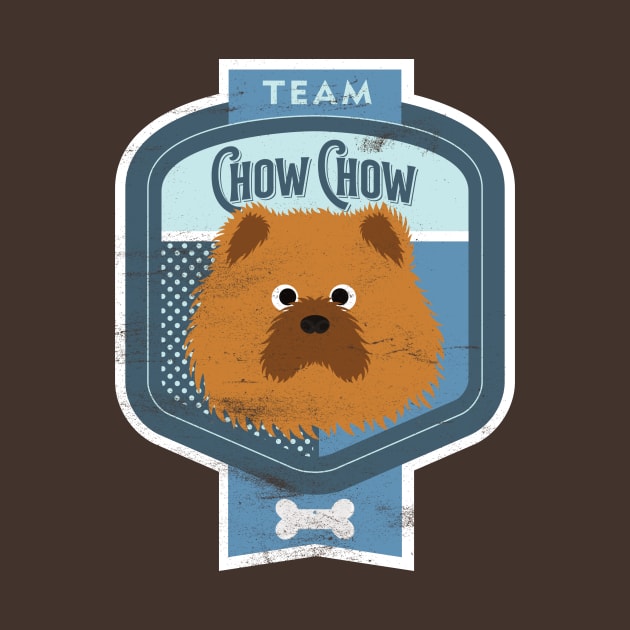 Team Chow Chow - Distressed Chow Chow Beer Label by DoggyStyles