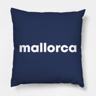 Mallorca, Spain (white) Pillow