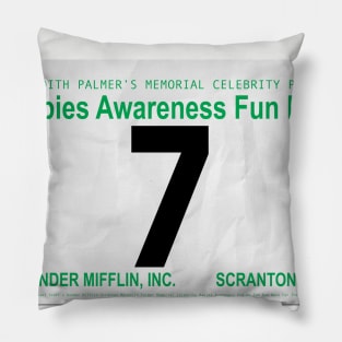 Dunder Mifflin Fun Run Race #7 (Darryl) Pillow