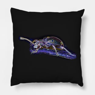 Unique and organic photo of a psychedelic trip style fungus beetle Pillow