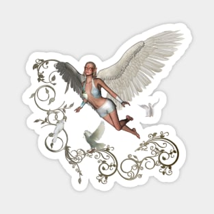 Wonderufl fairy with dove Magnet