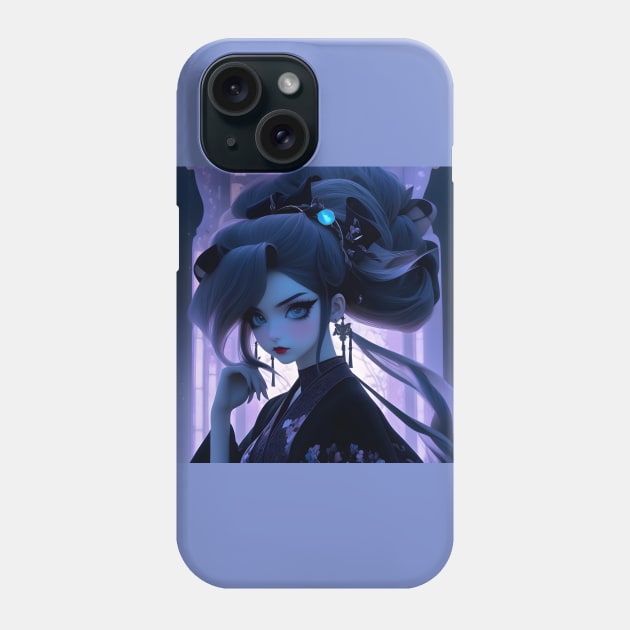 Japanese gothic girl Phone Case by Spaceboyishere