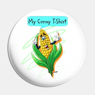 Corny Fall Autumn Tshirt Halloween and Thanksgiving Gift Pin