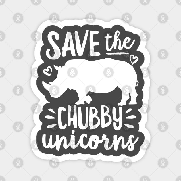 Save the Chubby Unicorns Magnet by DetourShirts
