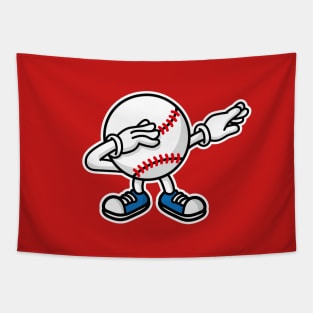 Dab dabbing baseball softball ball kids gift Tapestry