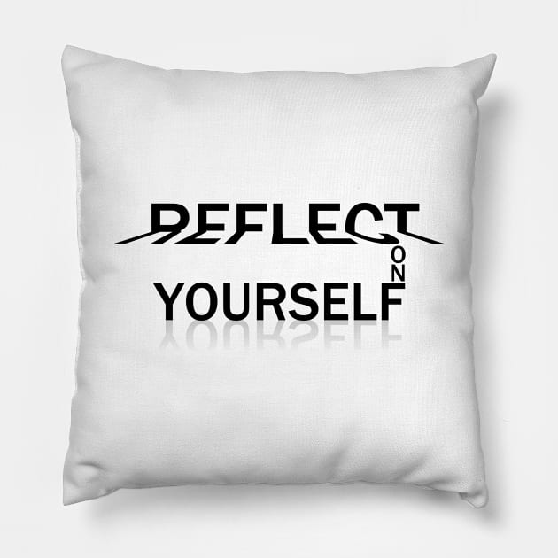 Reflect on Yourself Graphic Pillow by kareemelk