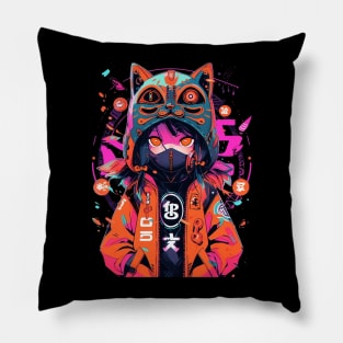 Cat Hoodie Shinjuku Girl Pillow