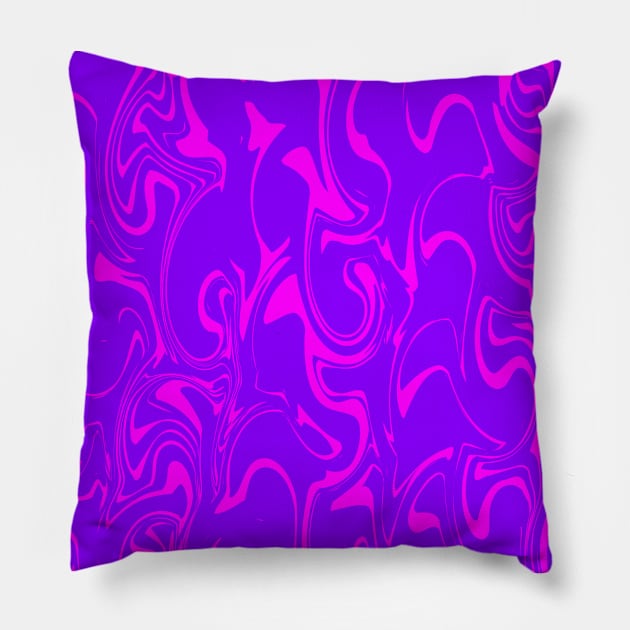 Marble Swirl Texture - Dark and Bright Purple Tones Pillow by DesignWood Atelier