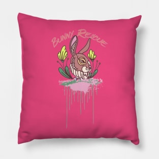Bunny Rescue Flowers Pillow