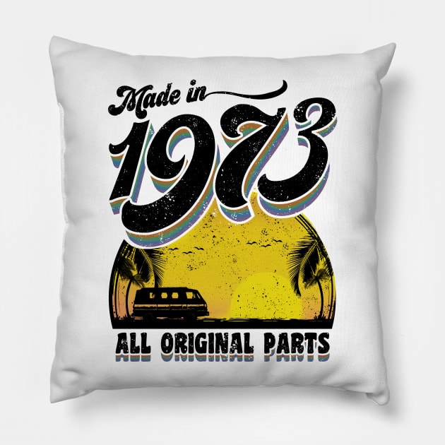 Made in 1973 All Original Parts Pillow by KsuAnn