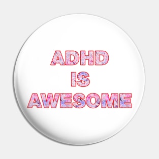 ADHD is awesome pattern design Pin