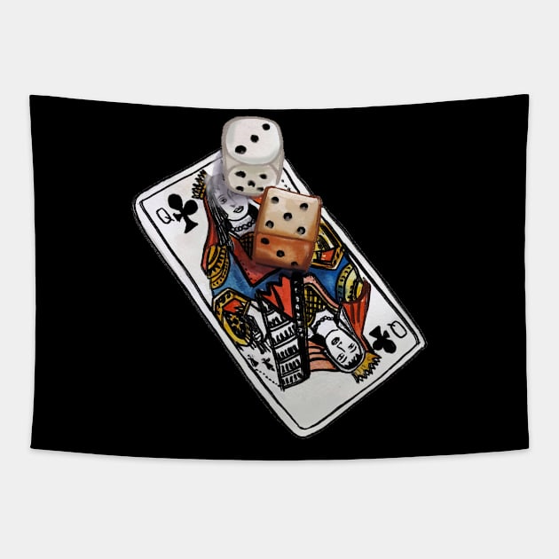 Roll the dice Tapestry by Art by Ergate
