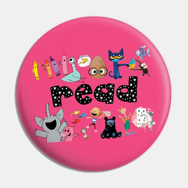 Read Children's Books Teacher Pin by Antoneshop