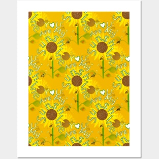 Alpaca sunflower my sunshine lyrics poster canvas