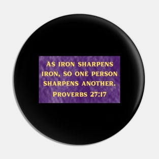 Bible Verse Proverbs 27:17 Pin