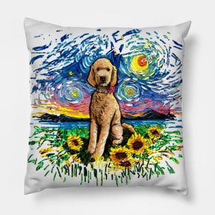 Goldendoodle Night 2 (version 2) Pillow