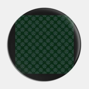 Dark Green Stone Pentagrams Pin