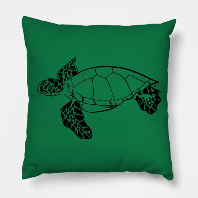 Turtle maestro Pillow by scarlettbaily