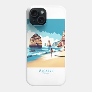 Surfer Girl at Algarve Surf Paradise Phone Case