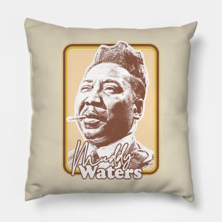 Muddy Waters / Vintage Style Fan Art Design Pillow