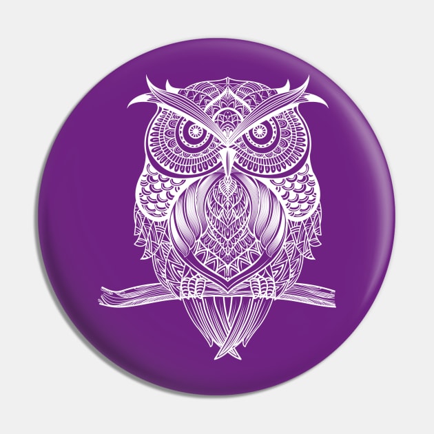 Decorative Owl - White Pin by marcusmattingly