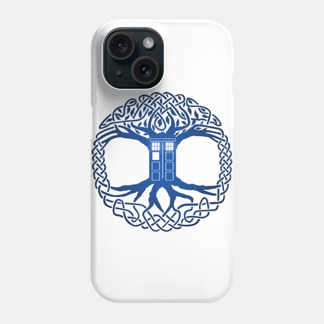 Tardis Yggdrasil Tree Phone Case by Hybrid Concepts Apparel