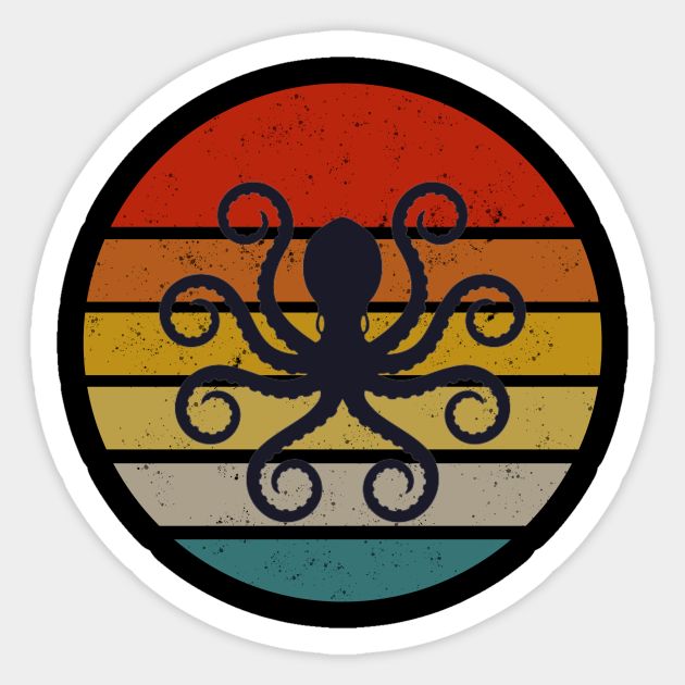 octopus, octopus vintage - Octopus - Sticker