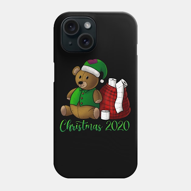 Christmas Toilet Paper Bear Funny Quarantine Christmas Phone Case by HHT