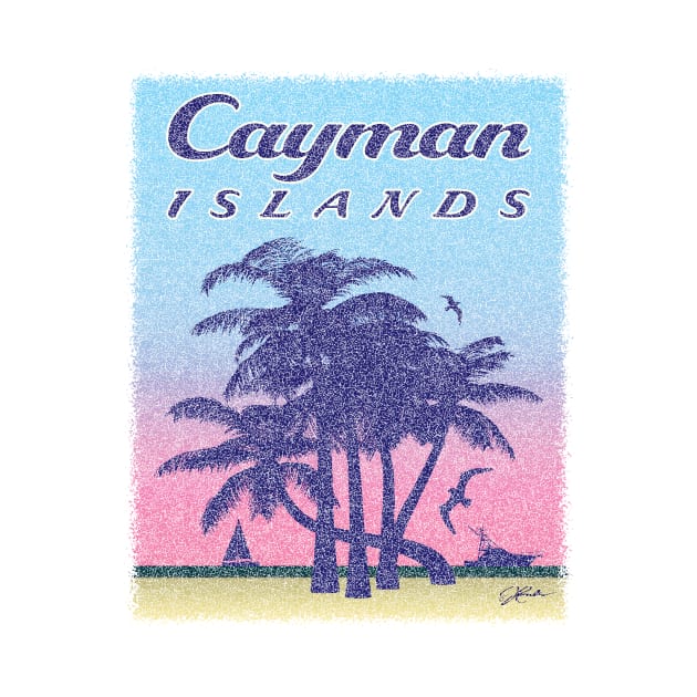 Cayman Islands, Beach Scene with Palm Trees by jcombs