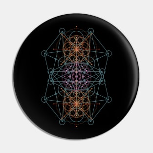 Flower of Life  - Abstract Alchemy - Sacred Geometry - Festival - Psychedelic Artwork - Spiritual Pin