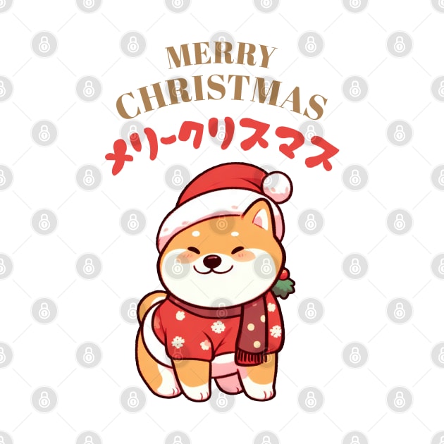 Merry Christmas Japanese Shiba by Takeda_Art