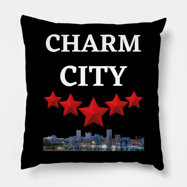 CHARM CTY STAR CITY DESIGN Pillow by The C.O.B. Store