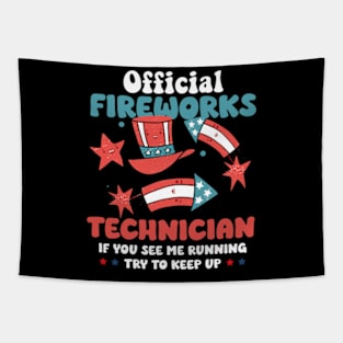 Official Firework Technician 4th of July Tapestry