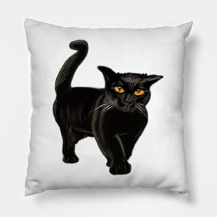 Cat themed Gifts for women and men. Black cat Pillow