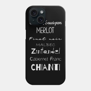 Red Wine List - White Phone Case