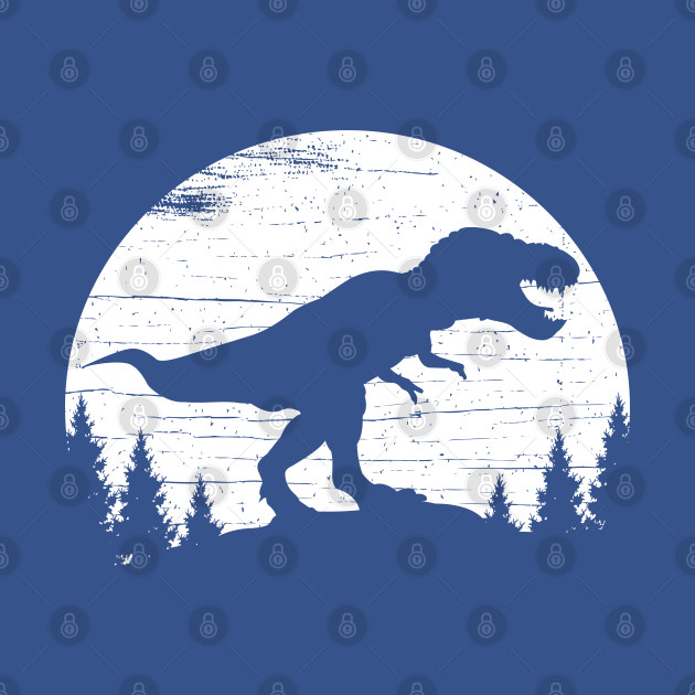 Discover Trex Dinosaur Gift - Trees At Night - T-Shirt