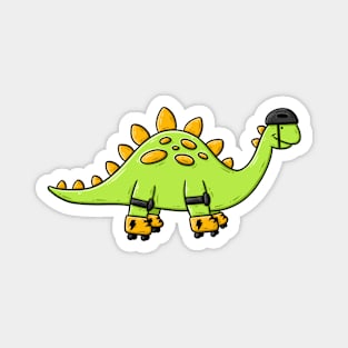 Stegosaurus on rollerskates Magnet