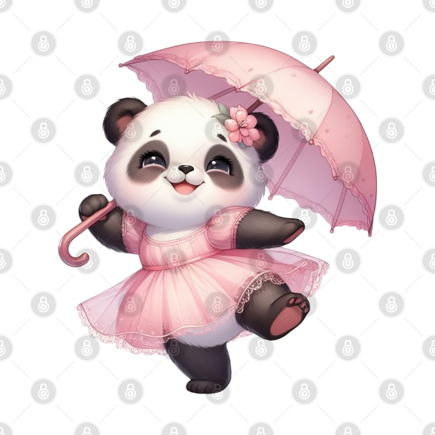 Valentine Love Panda Bear by Chromatic Fusion Studio