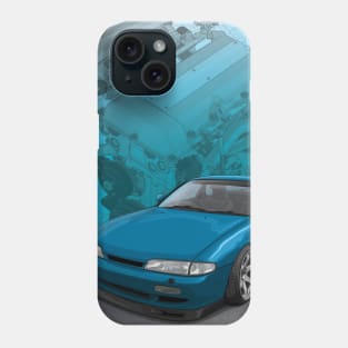 S14 zenki with SR20 background. Phone Case