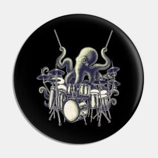 Octopus playing drums Pin