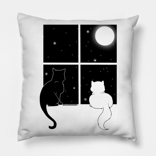 Cats_Yin Yang Pillow by ScarletEricson