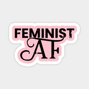 Feminist AF Distressed Vintage Style Magnet