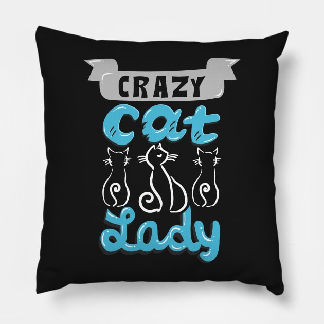 Crazy Cat Lady Pillow by KsuAnn