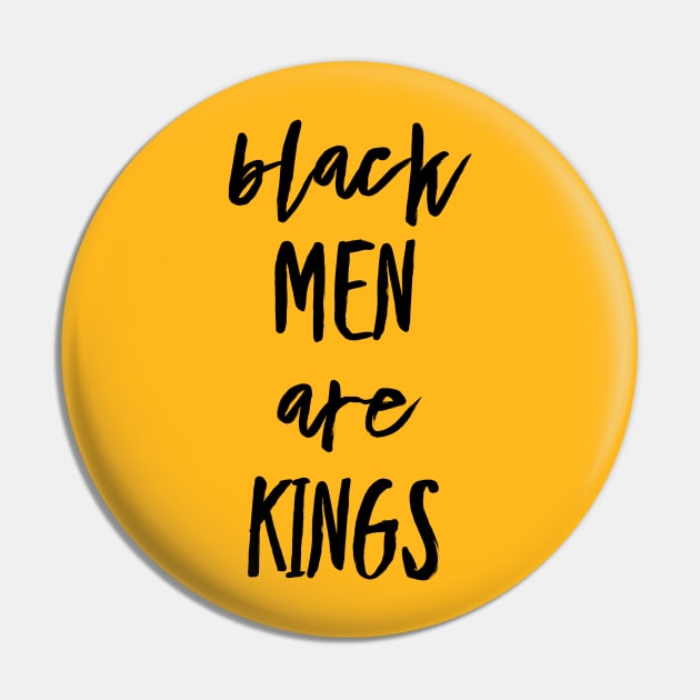 Black Men Are Kings | African American | Black Lives Pin by UrbanLifeApparel