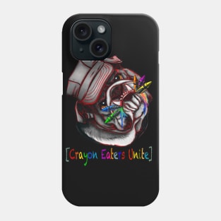 Semper Fi Crayon Eater Bulldog (Black and White version) Phone Case