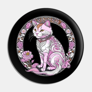 Art Nouveau Kitty Pin