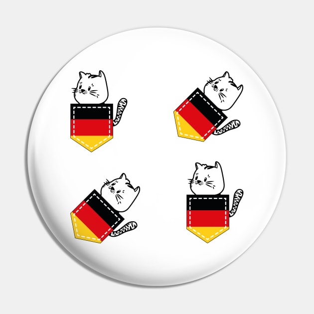 Patriotic Pocket Pussy - Cat Lover -  German Patriot Pin by PosterpartyCo